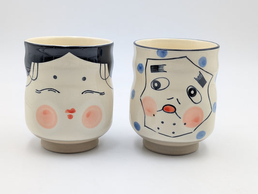 Set due tazze Okame e Hyottoko